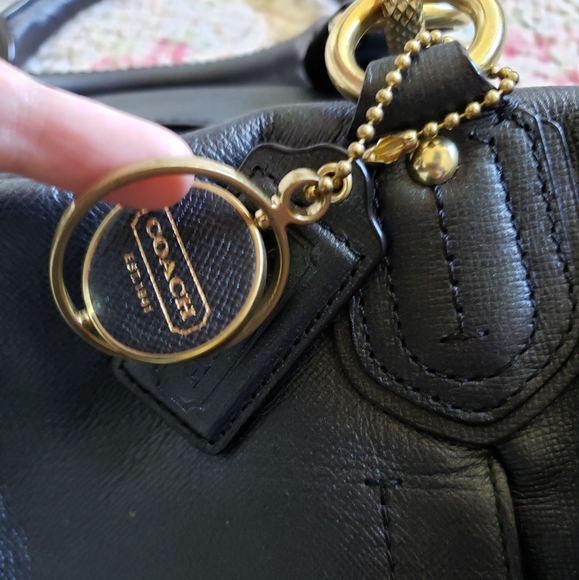 Coach Campbell Leather Turnlock Large Satchel - Picture 14 of 14